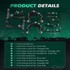 12-Piece Front Suspension Kit for Honda Accord 2003-2007 2.4L Coupe Sedan