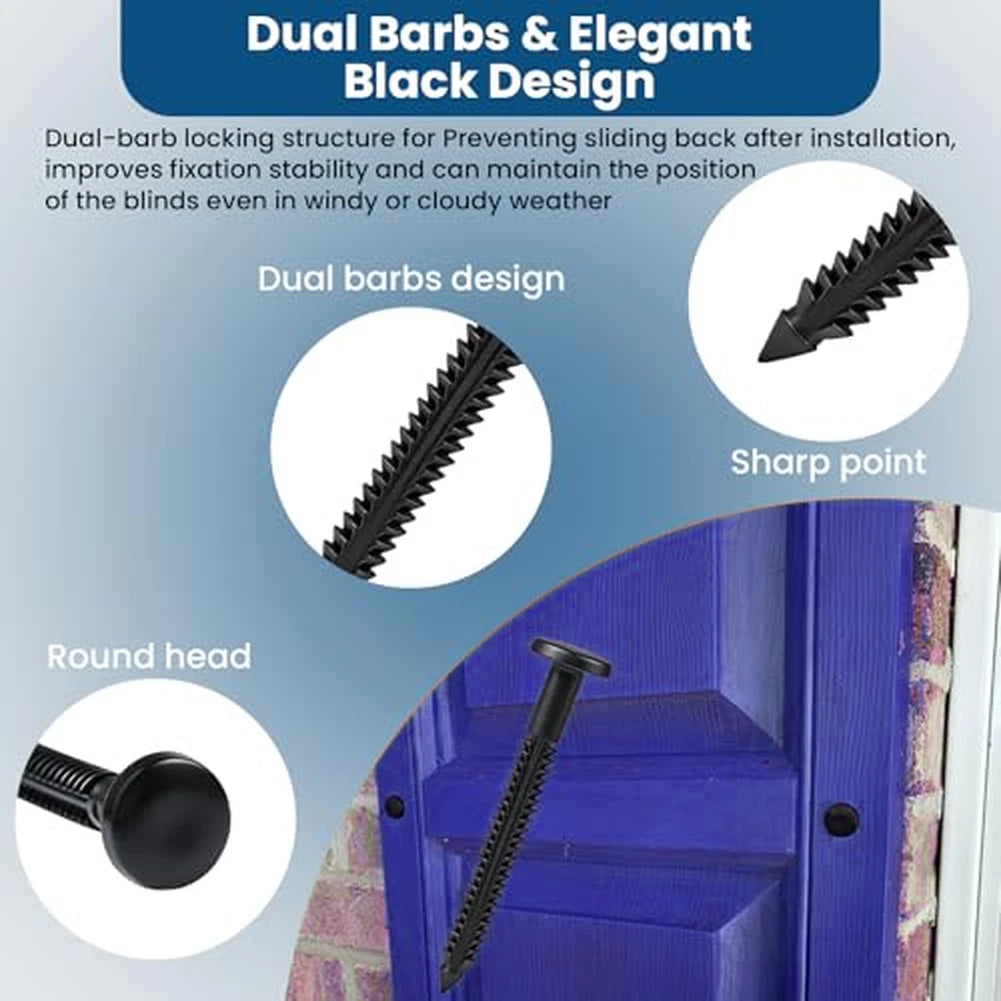 60 PCS 3 Inch Vinyl Fasteners for Shutter Mounting on Wood Aluminum Vinyl