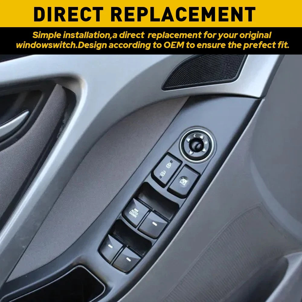 Left Driver Master Door Window Switch for Hyundai Elantra (2011–2015)