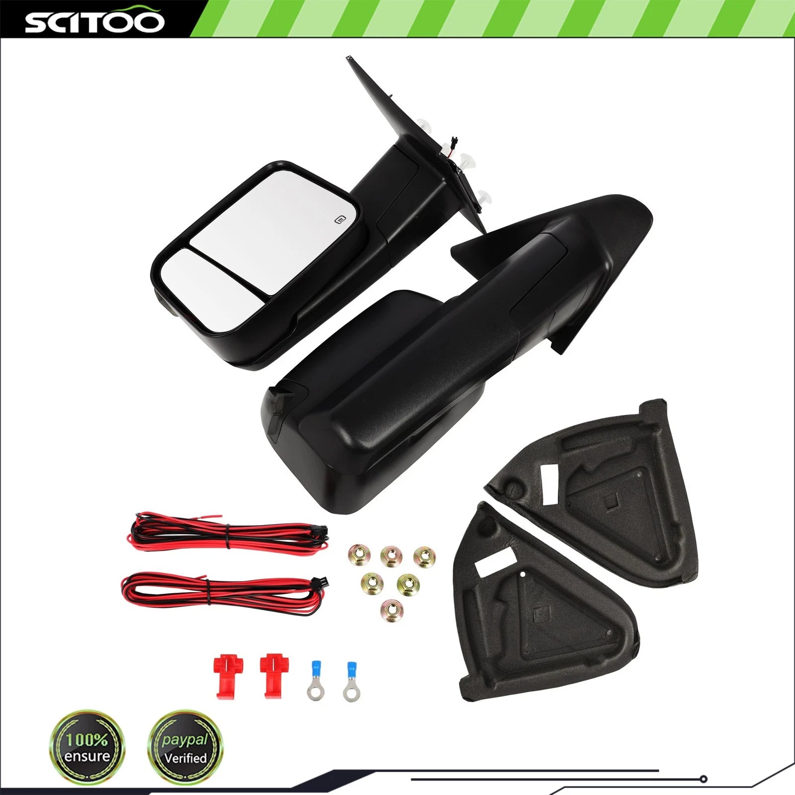 2pc Tow Mirrors for Dodge Ram 1500 2500 3500 (2002–2008) Power Heated Signal