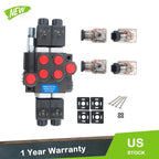 Hydraulic Solenoid Valve 2 Spool 12V DC 3600 PSI for