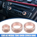 Set of 3 AC Media Tune Knob Cover Rings for BMW 3 Series F30 (2012–2019)