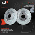 Front Side Drilled Brake Rotors for Mitsubishi Outlander Lancer Eclipse (2003-2021)