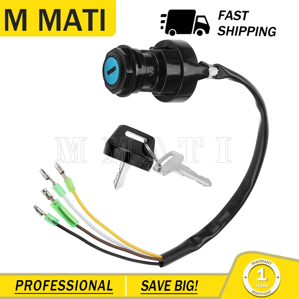 Ignition Switch with 2 Keys for Kawasaki Bayou 185 KLF185 (1985–1988)