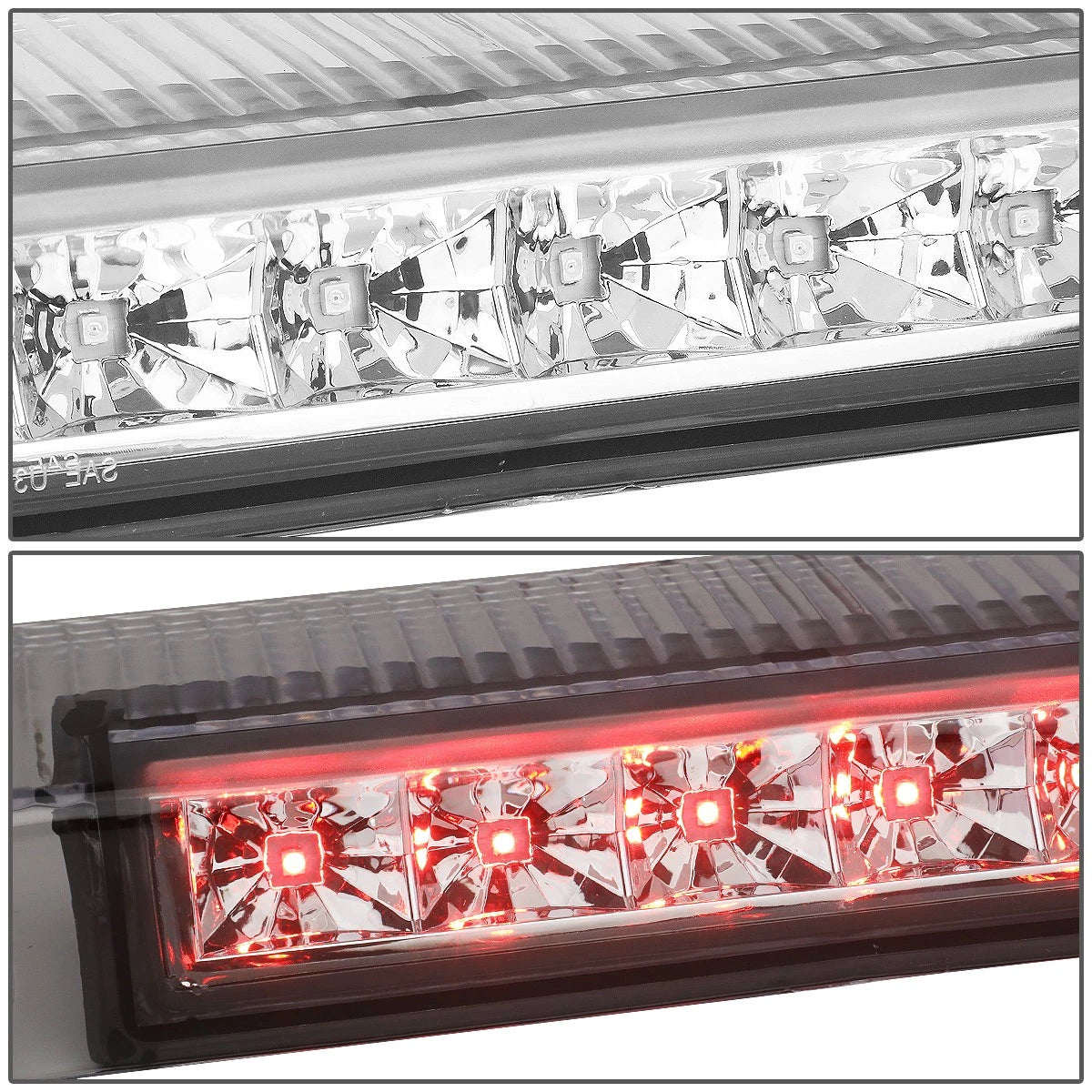 LED Third Tail Brake Light Lamp Chrome for Chevy Express Savana (2003–2017)