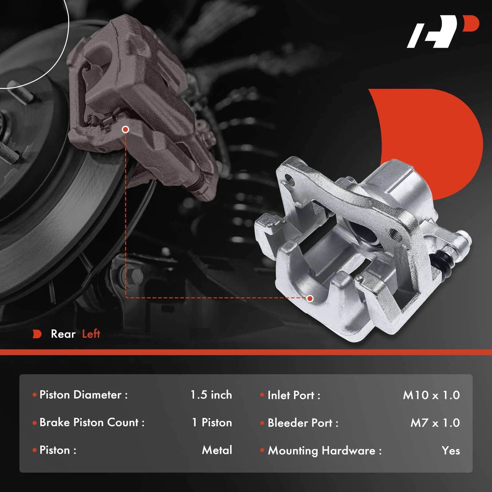 LH Disc Brake Caliper with Bracket for Toyota RAV4 (2012-2018)