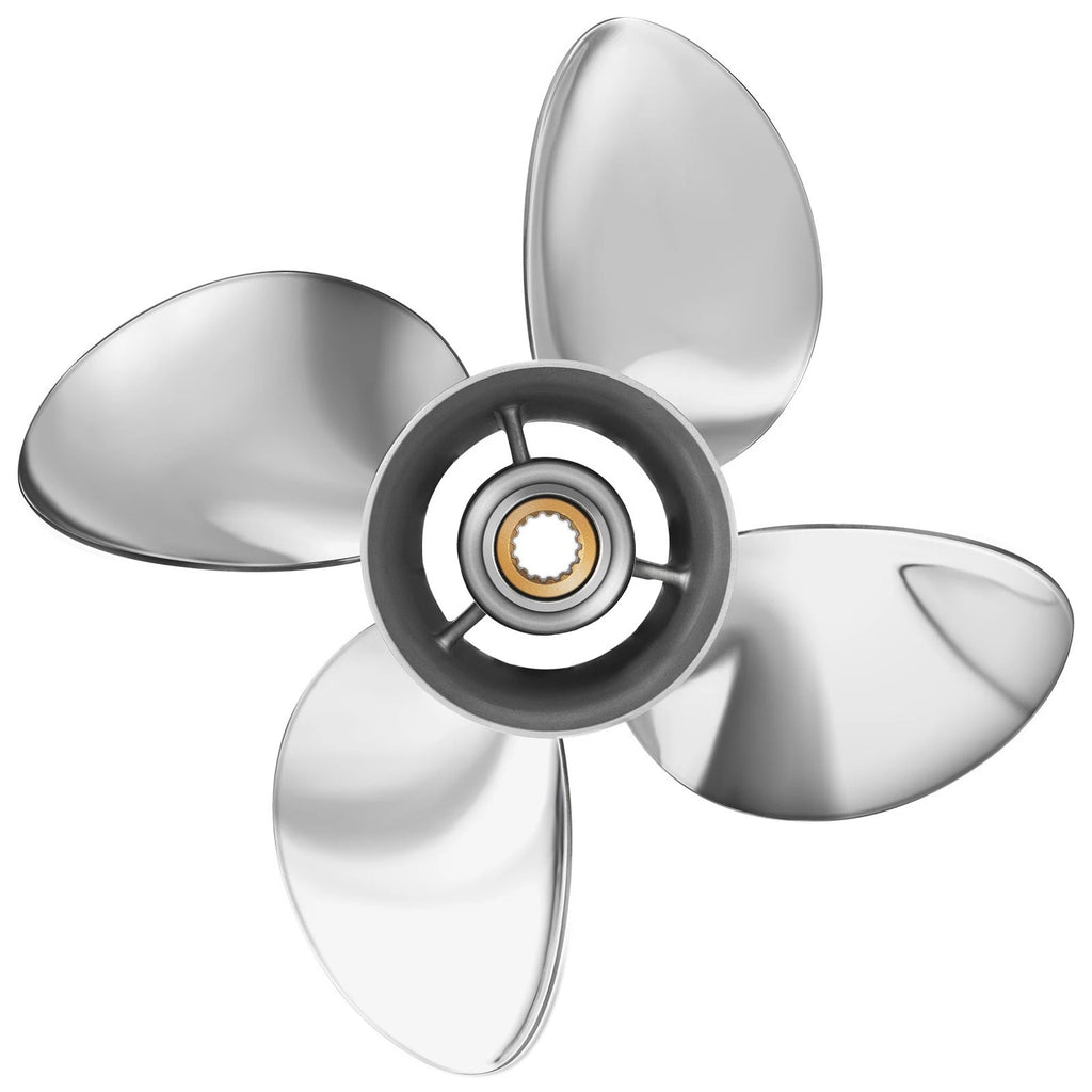 15 1/4X20 Stainless Boat Propeller for Tohatsu BF115-BF250 (15 Spline, RH, 4 Blade)
