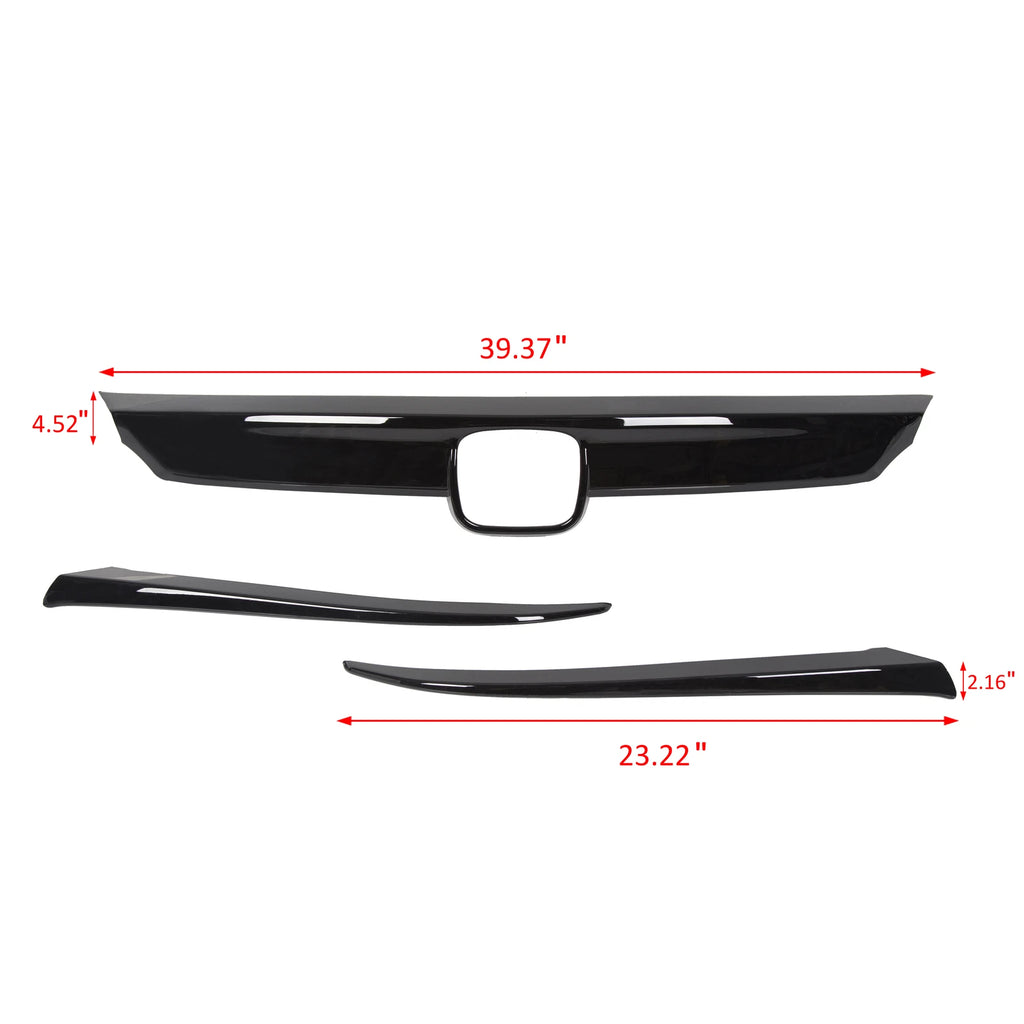 Gloss Black Grille Cover for Honda Accord (2018–2020)
