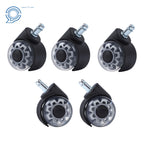Set of 5 Replacement 2" Heavy Duty Office Chair Casters Rubber Wheels