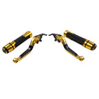 Folding Gold Brake Clutch Lever Grip Set for Yamaha FZ MT 07 09 (2014-2020)