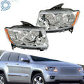 Halogen Headlights Pair Chrome for Jeep Grand Cherokee Compass (2011–2017)