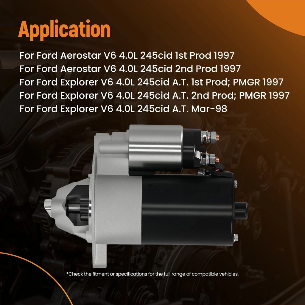 12V PMGR Starter Motor for Ford Explorer Sport Trac 4.0L (2001–2010)