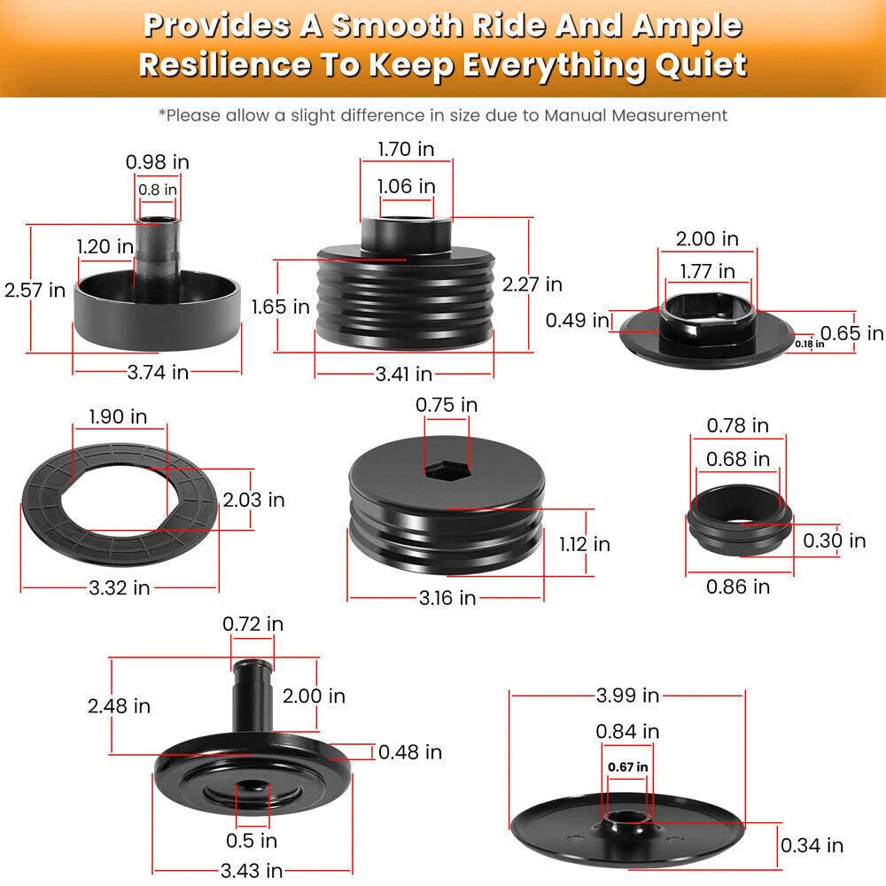 Body Mount Bushing Kit Silicone for Ford F250 F350 Super Duty (2008–2016)
