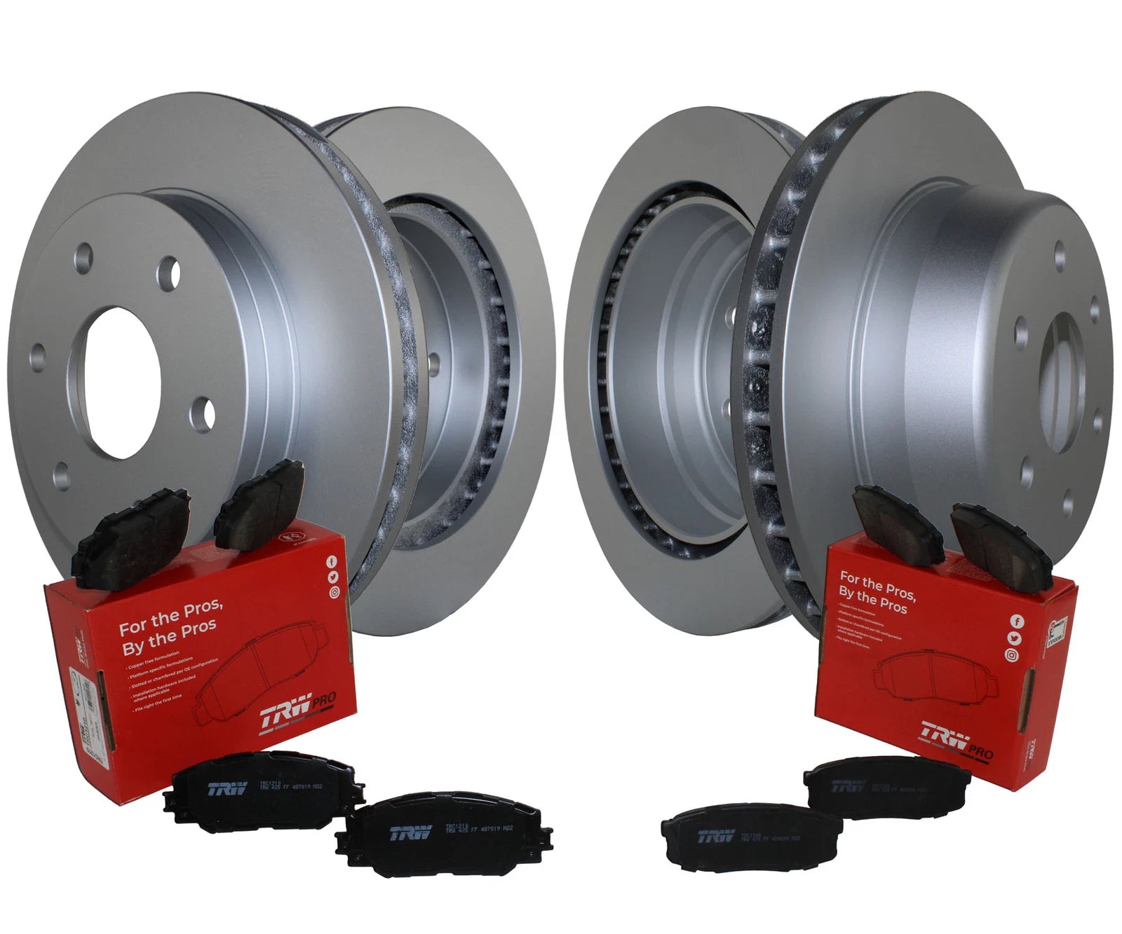 Front Rear Brake Kit Rotors TRW Pro Metallic Pads for Cadillac Chevrolet GMC (V8)
