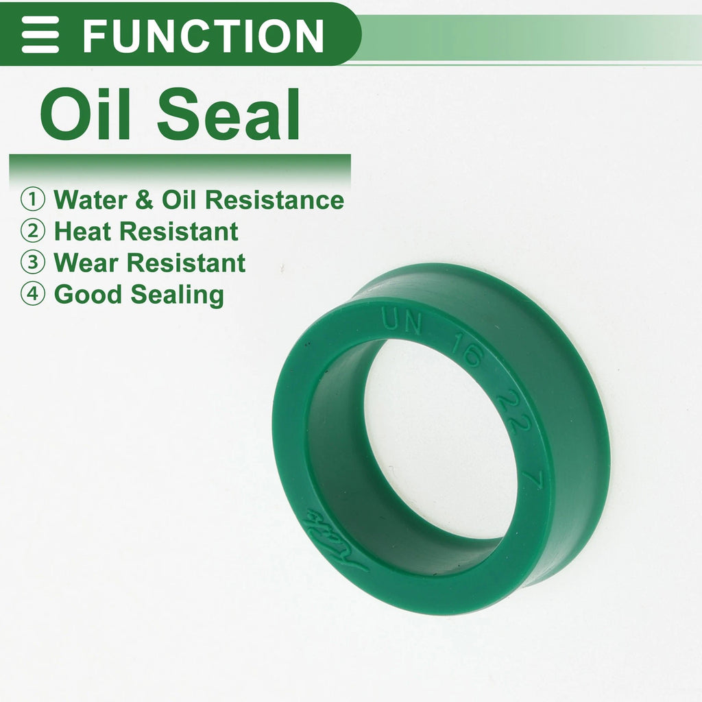 Set of 5 Oil Seal Rotary Shaft Seal 16x22x7mm High Pressure Green