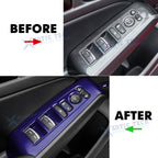 4Pcs Blue Interior Window Lift Button Cover Trim for Honda Civic (2022-2025)