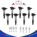Set of 8 Ignition Coils & Iridium Spark Plugs for Land Rover Range Rover Sport (2006–2009)