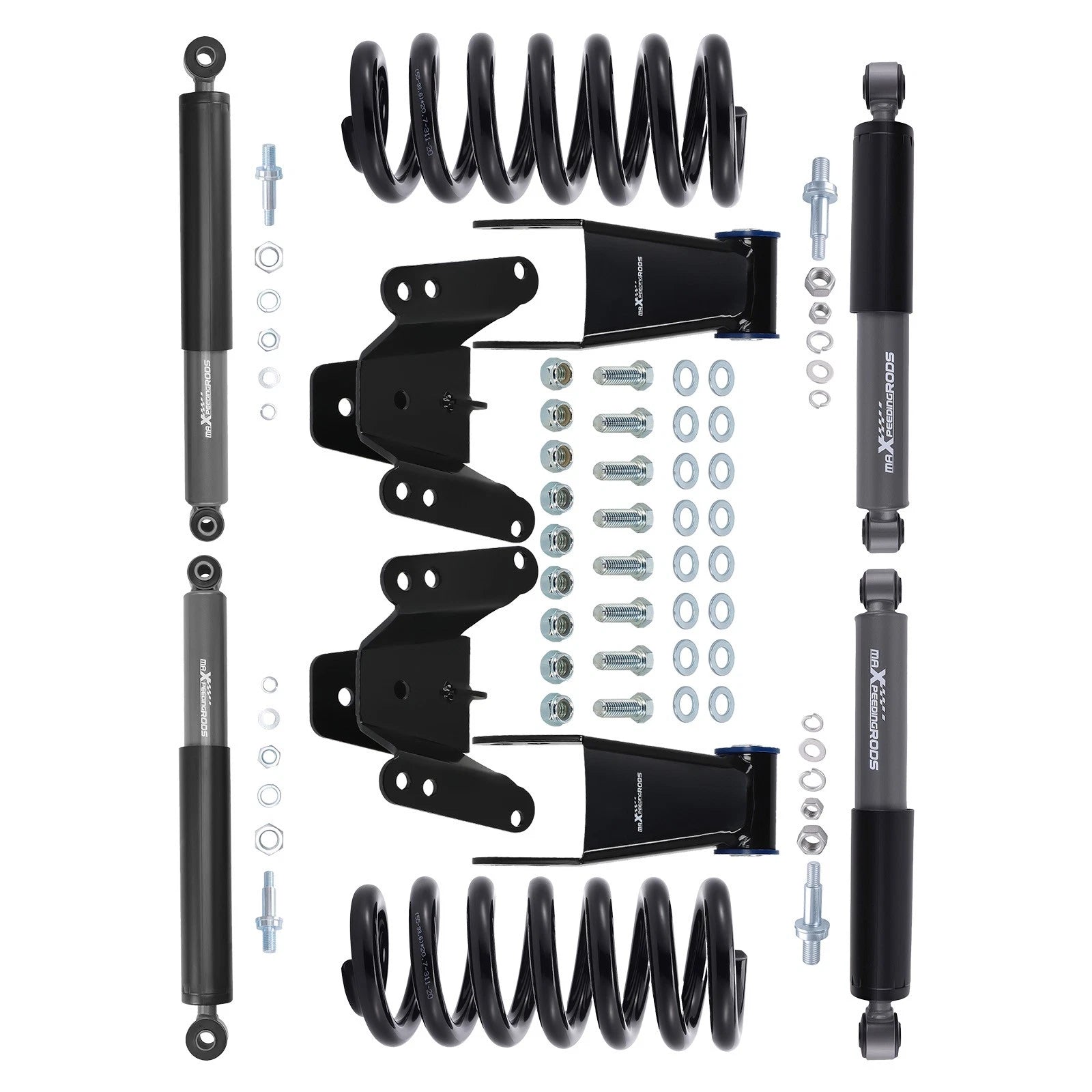 Lowering Kit 2" Front 4" Rear w/ Shock & Coil Spring for Chevy GMC C10 C15 (1973–1987)