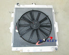 Aluminum Radiator & Fan for Toyota Land Cruiser HZJ70 HZJ73 HZJ77 (1990-2007)