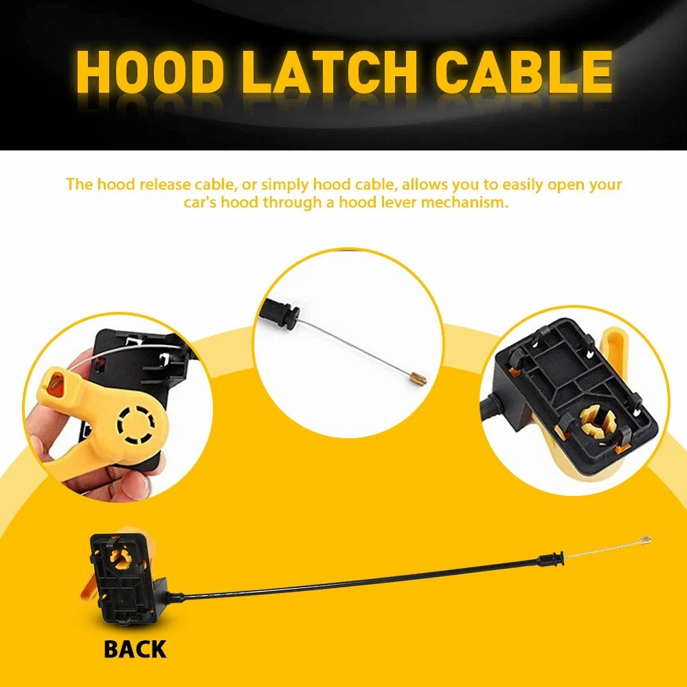 Set of 2 Hood Latch Release Cables for Ford Focus (2012–2018)
