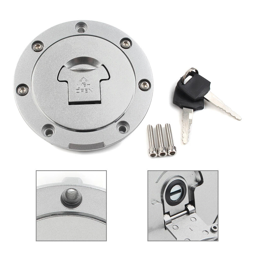 2 Key Fuel Gas Tank Cap Covers for Honda ST1300 CB400 CBR600 CBF1000 VTR1000