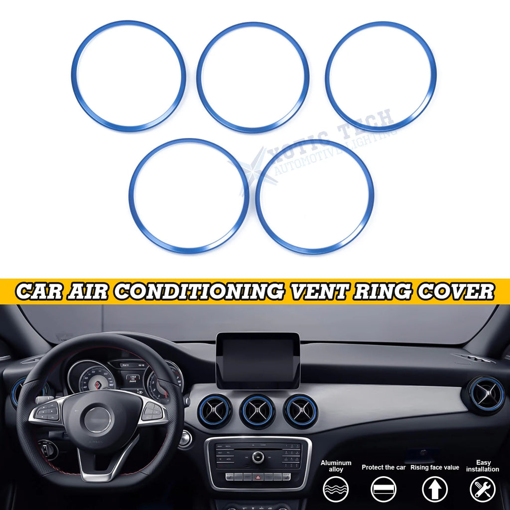 AC Air Outlet Vent Front Side Rings Trim for Mercedes-Benz A B CLA GLA (2013–2019)