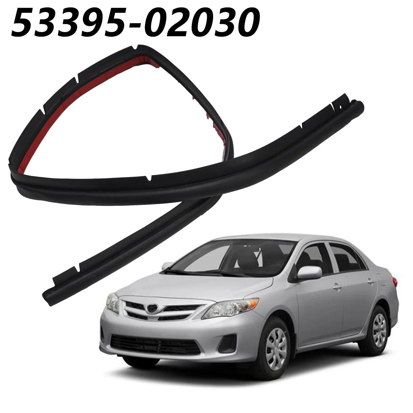 Black Rubber Front End Seal for Toyota Corolla (2009–2013)
