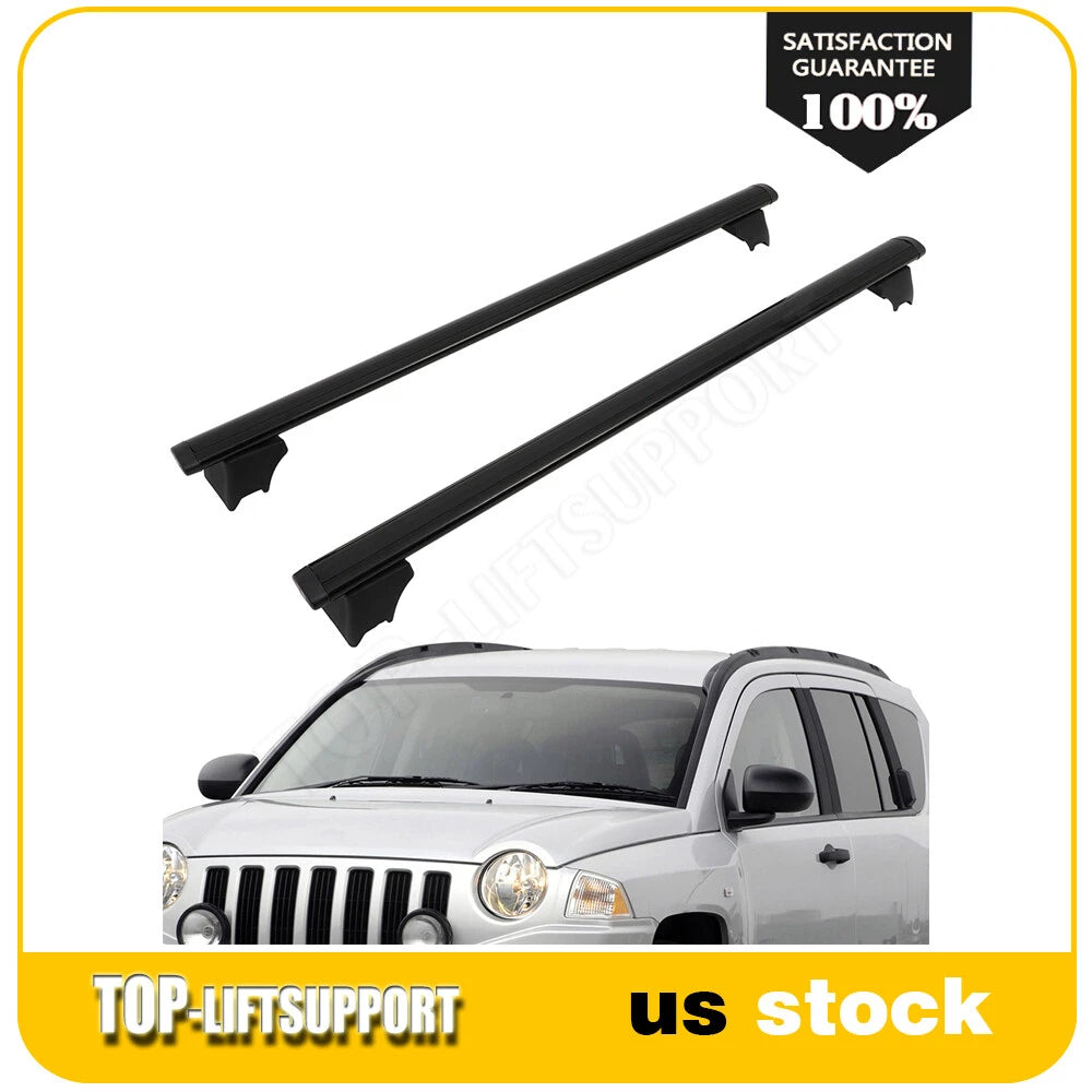 Set of 2 Roof Rack Cross Bars for Jeep Compass (2008–2010)