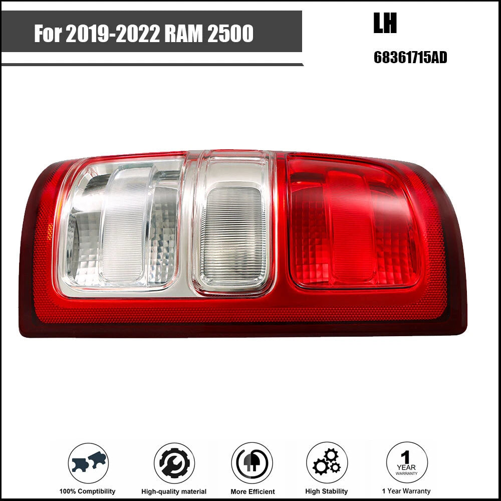 Left Side Tail Light Assembly for Dodge Ram 2500 (2019–2022)