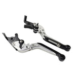 CNC Silver Extendable Brake Clutch Levers for BMW S1000RR S1000R (2015-2019)