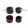 Black Wheel Nut Bolt Cover Cap / Pack of 24x 17MM / for Opel