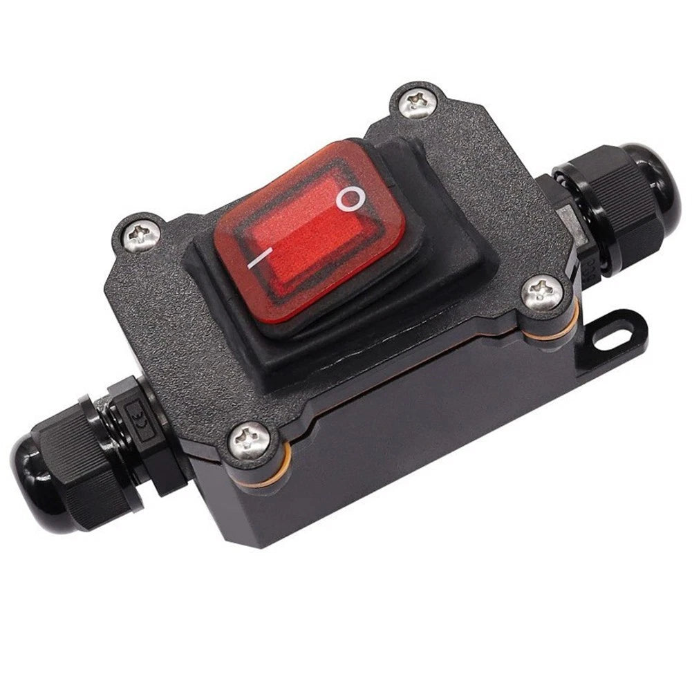 12V 20A Waterproof Rocker Switch IP65 with Red Light for Outdoor Use