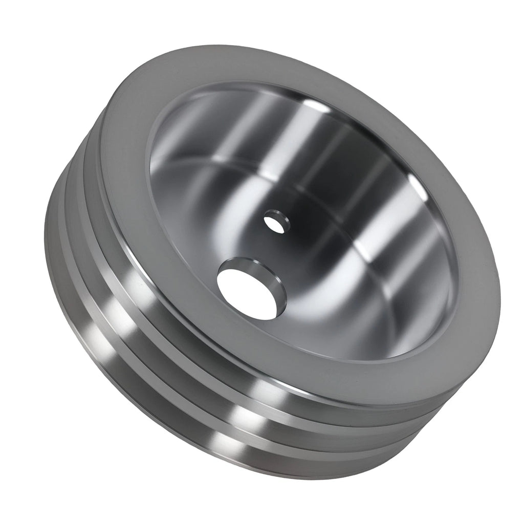 Triple Groove Aluminum Crankshaft Pulley for Small Block Chevy SBC (1969–1995)
