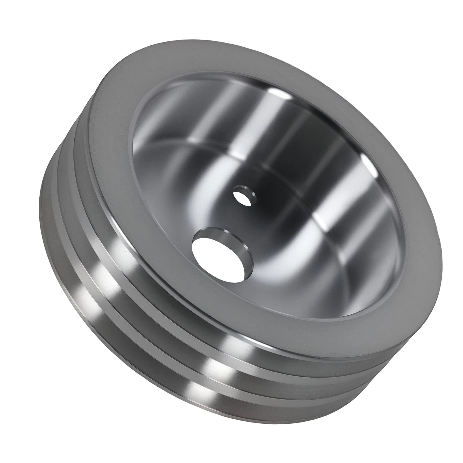 Triple Groove Aluminum Crankshaft Pulley for Small Block Chevy SBC (1969–1995)