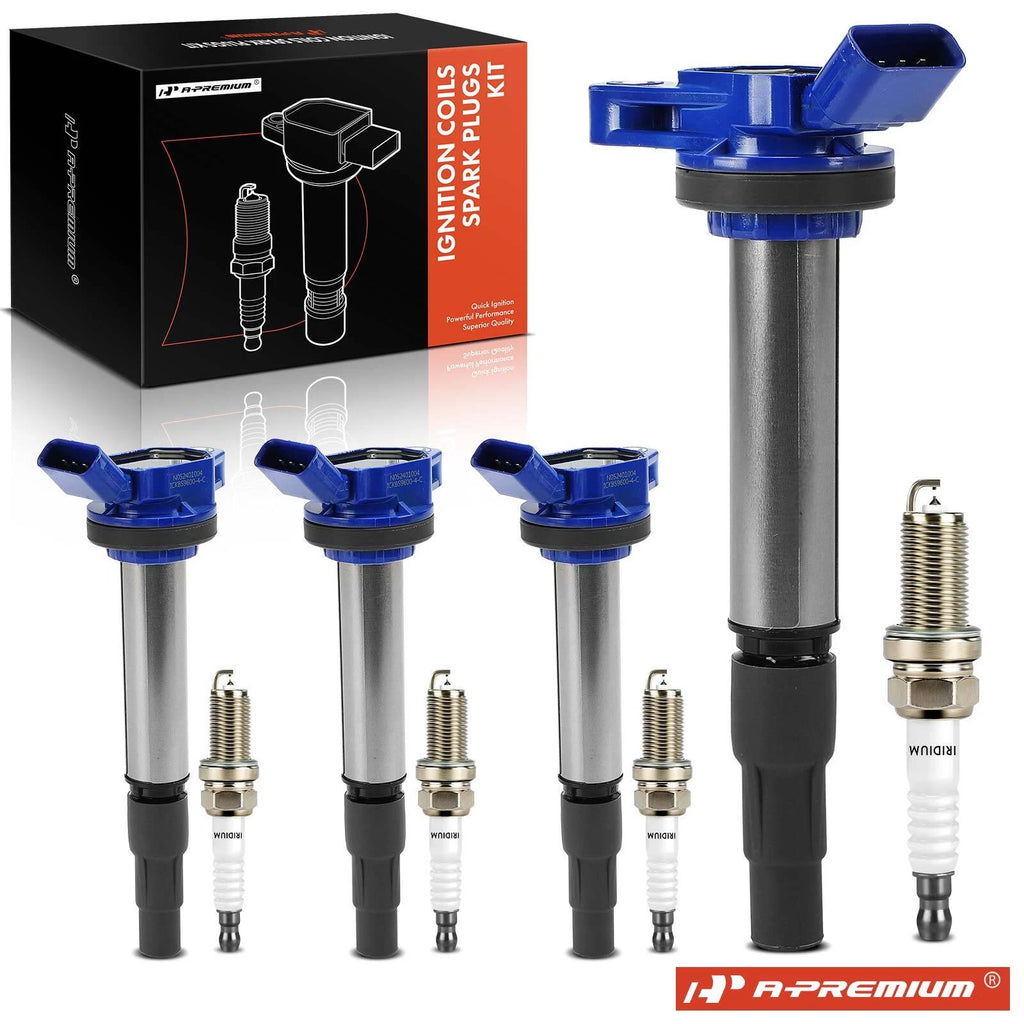Ignition Coils and Iridium Platinum Spark Plugs for Toyota Corolla (1998-2002)