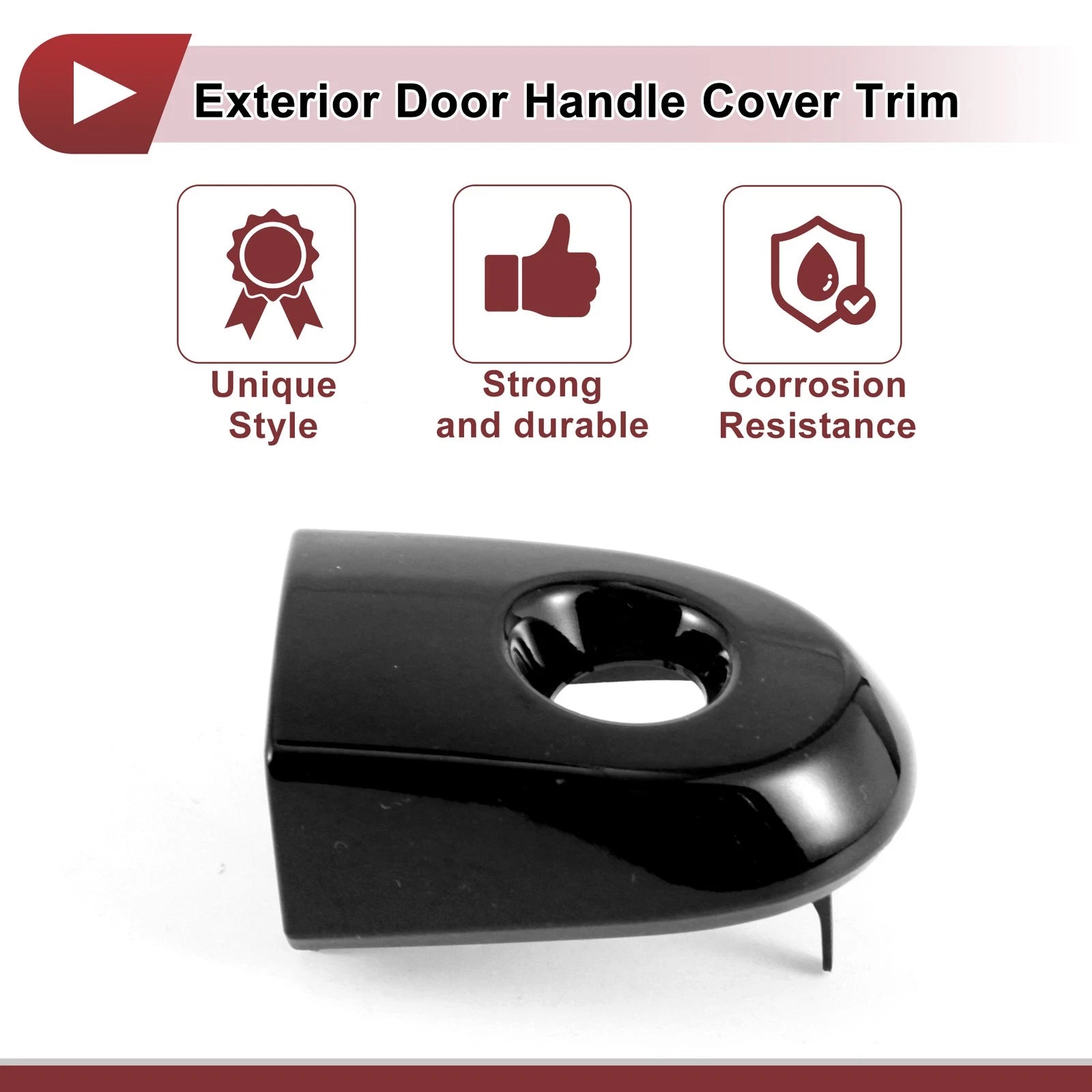 Exterior Door Handle Cover Trim No. 80644EL11A for Nissan Versa (2007–2012) Black