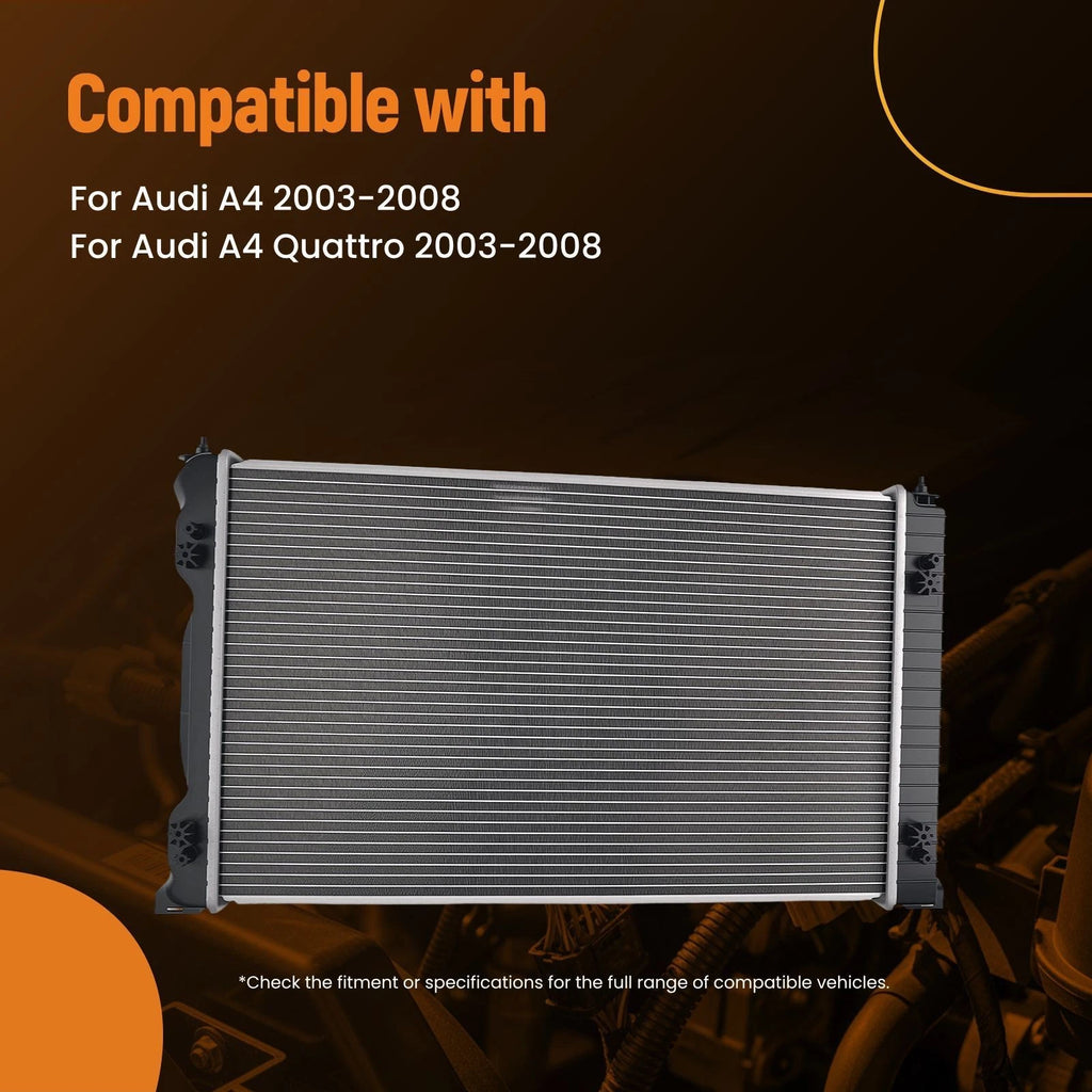 Aluminum Radiator for Audi A4 Quattro (2003–2008) 8E0121251L CU2556