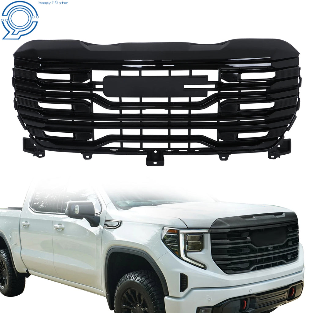 Front Bumper Grille Assembly Gloss Black for GMC Sierra 1500 (2022–2024)