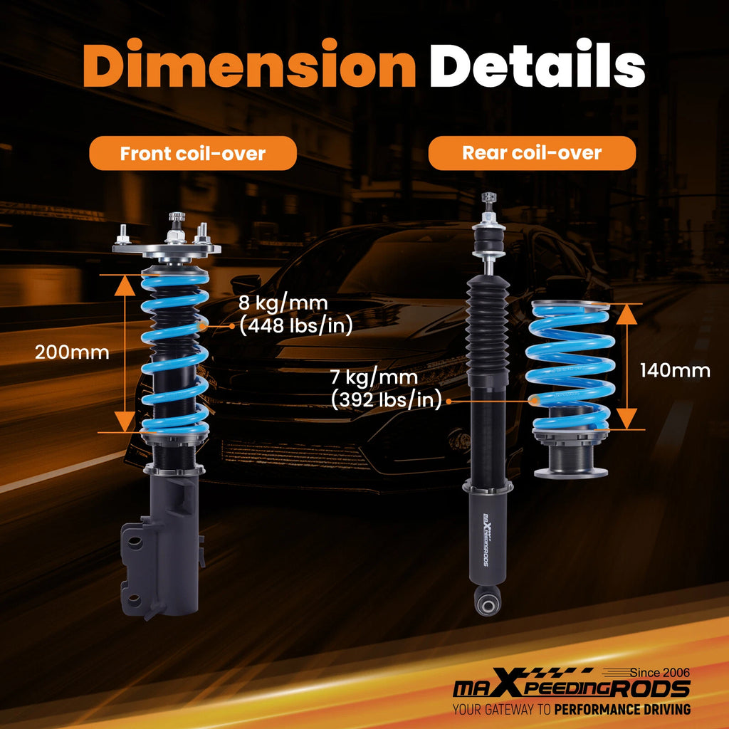 T6 Coilovers 24 Step Damper Shocks for Scion xB (2008–2015)