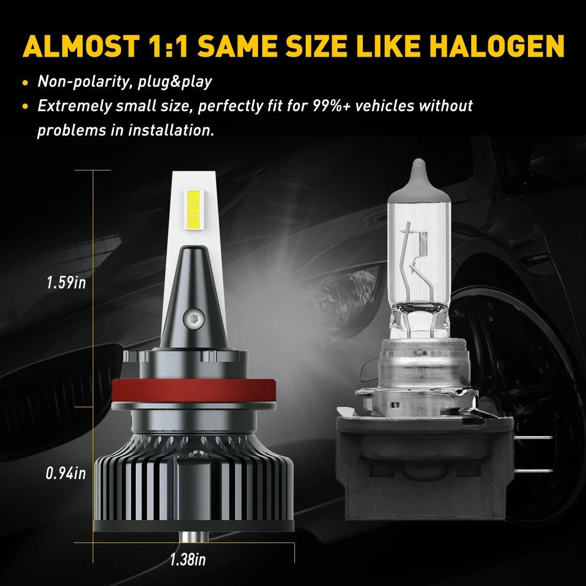 AUXITO H11B LED Headlight Kit