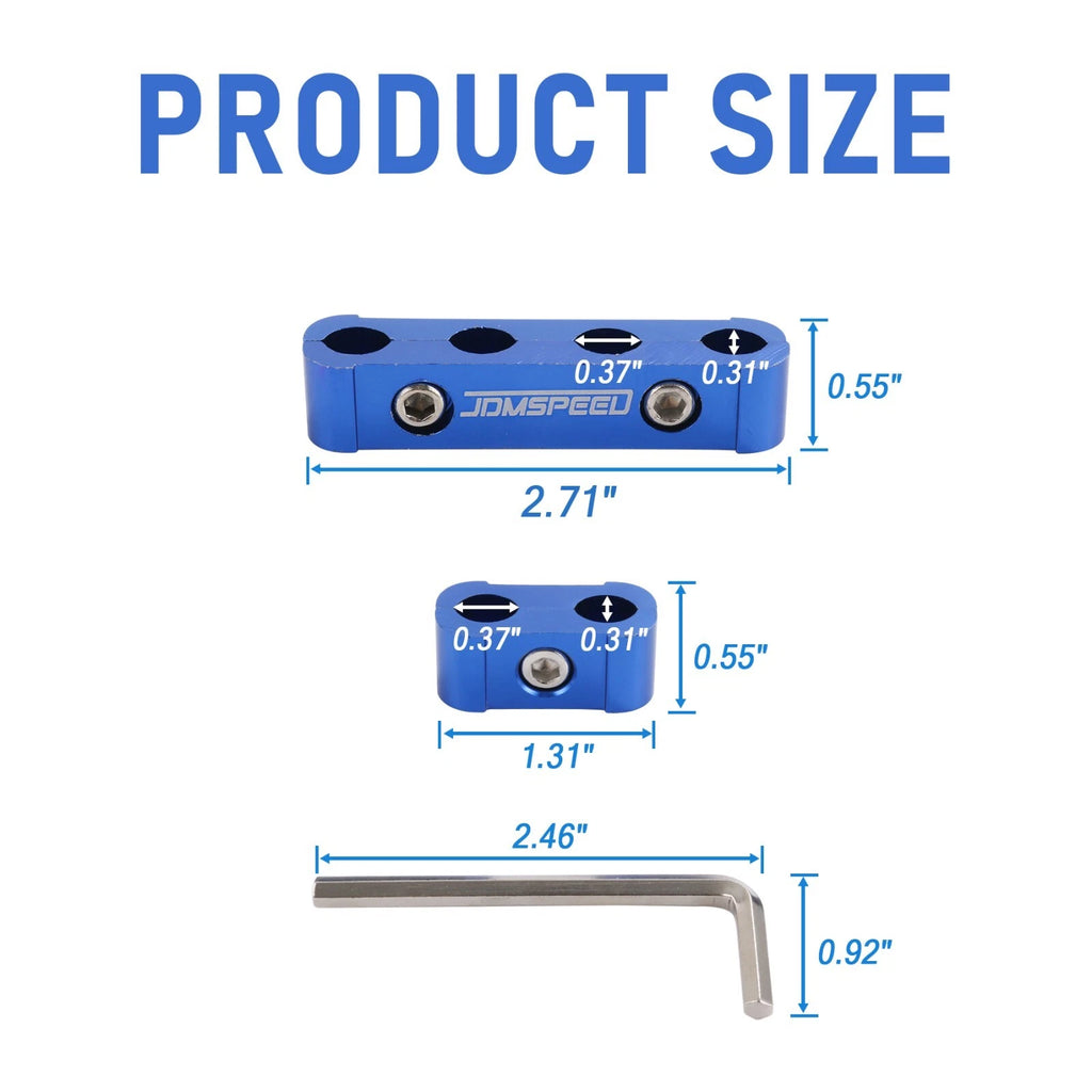 Set of 12 Blue Engine Wire Separators for Universal Use (8mm, 9mm, 10mm)