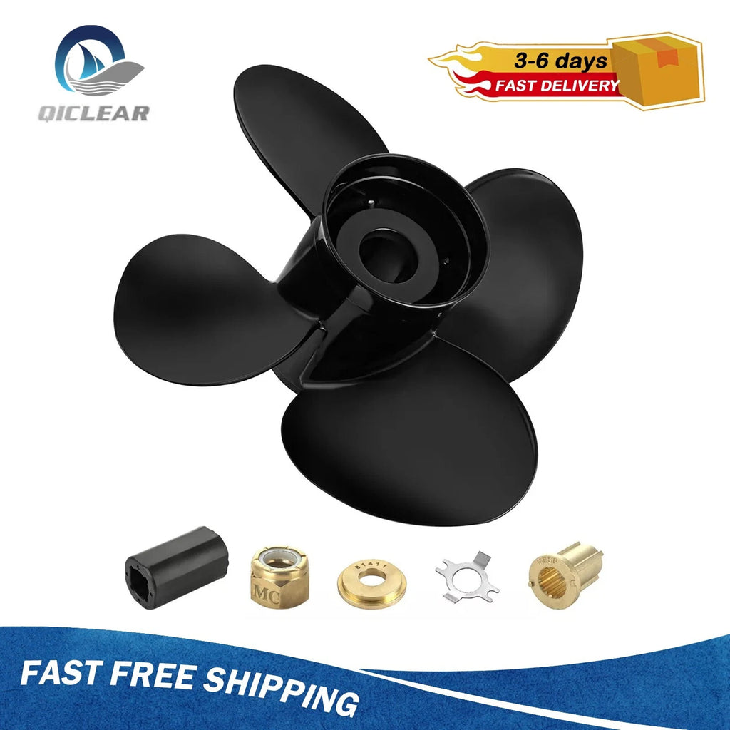 4-Blade Aluminum Boat Prop for Mercury 40-140HP (15 Tooth, RH)