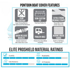 Canvas Trailerable Boat Storage Cover for Pontoon 17'–20' L