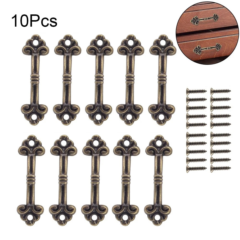 10pcs Antique Bronze Drawer Knob Pulls for Jewelry Box/Cabinet Hardware