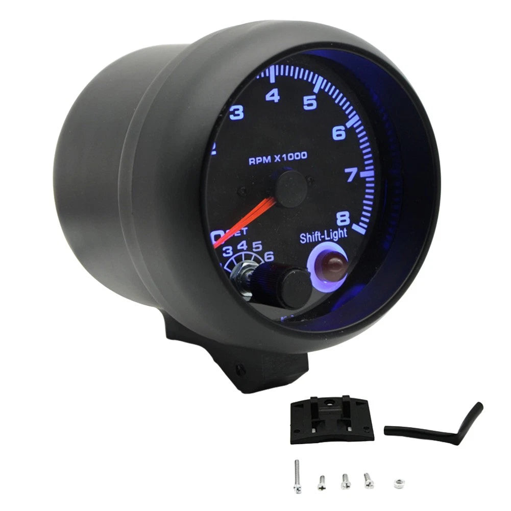 Tachometer for 12V Vehicles (Black Shell Design)