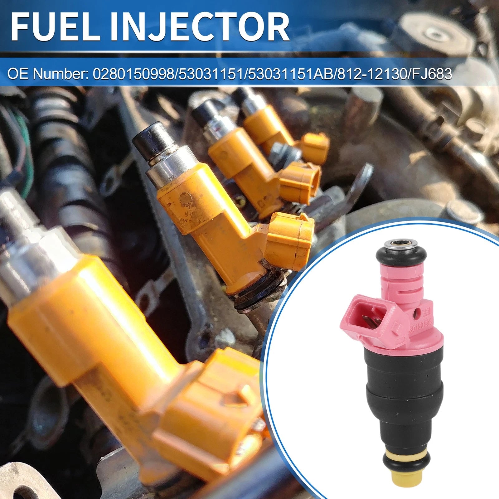 Fuel Injector No. 0280150998/53031151 for Dodge B1500 (1997–1998)