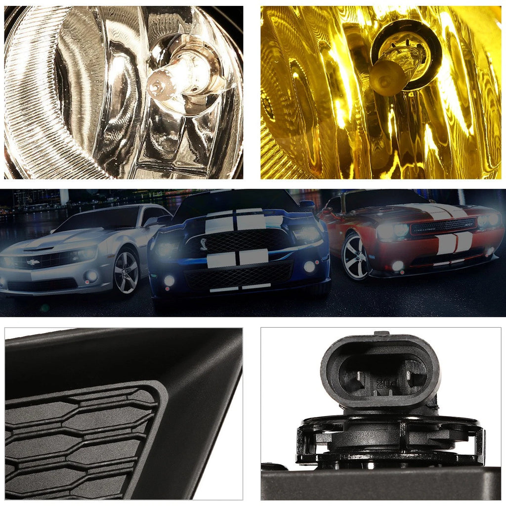 Fog Lights for Dodge Charger (2011–2014) Amber Lens, Switch, Bezel