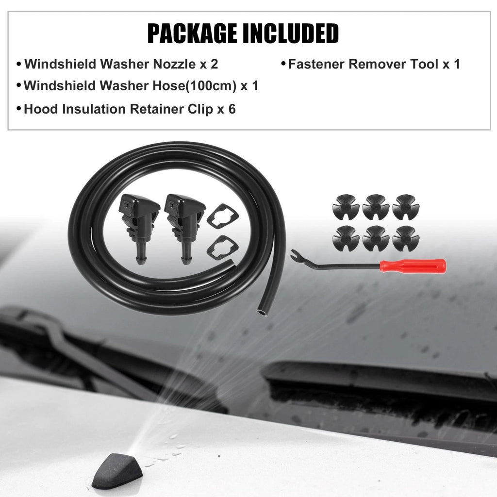 12pcs Front Windshield Washer Nozzle Kit 5113049AA for Chrysler 300C (2004–2010)
