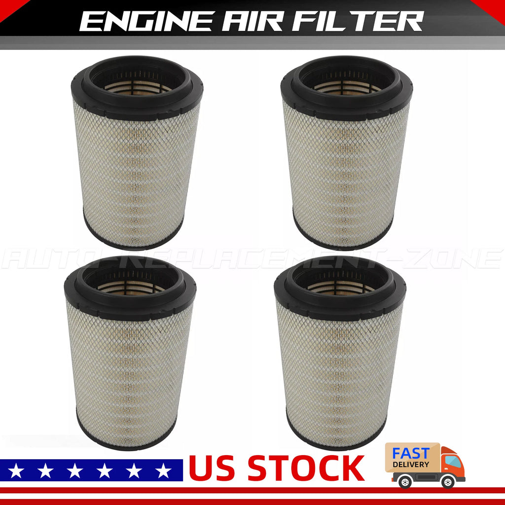 Set of 4 Air Filters for Volvo VNL VNM Trucks (Replaces AF26163M AF26472M 21715813)
