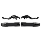Black Extendable Brake Clutch Levers Grip Set for Kawasaki Z650 Z900 (2017-2023)